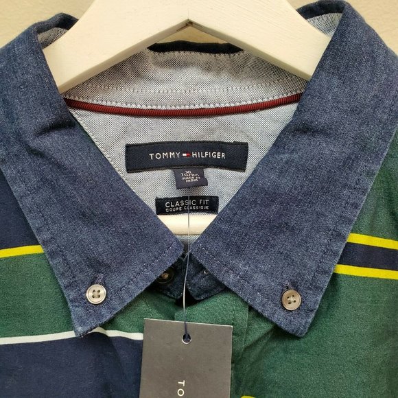 Tommy Hilfiger Striped Long Sleeve Shirt Mens XL - Picture 3 of 5